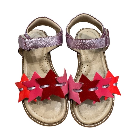 Elephantito Girl’s Star Sandal Pink and Red Toddler Shoes - Picture 1 of 6